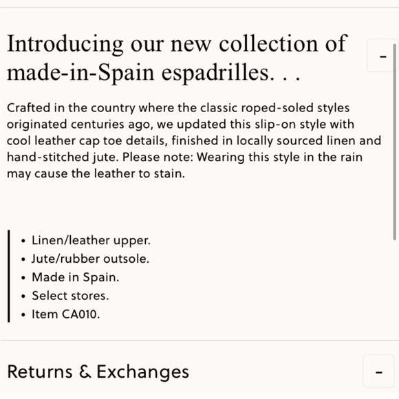 J. Crew -  Espadrilles - Made-in-Spain cap toe in linen - Sz 8.5 Item CA010 NWT - Picture 14 of 14